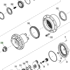 Imagem do produto ENGRENAGEM SOLAR | JOHN DEERE | KK50693