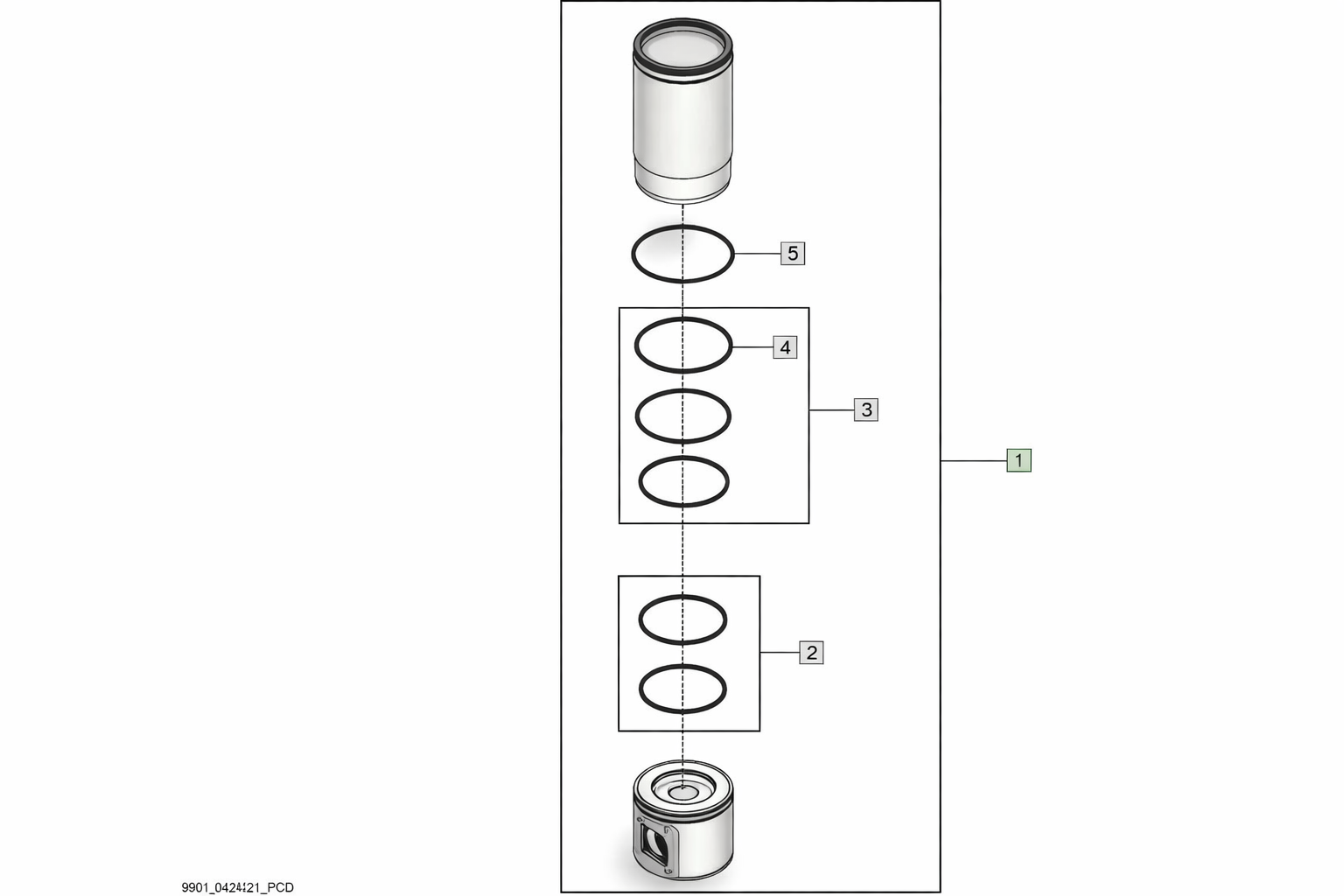 KIT DE ANEL DE PISTÃO | JOHN DEERE | DZ119616 - Image 2