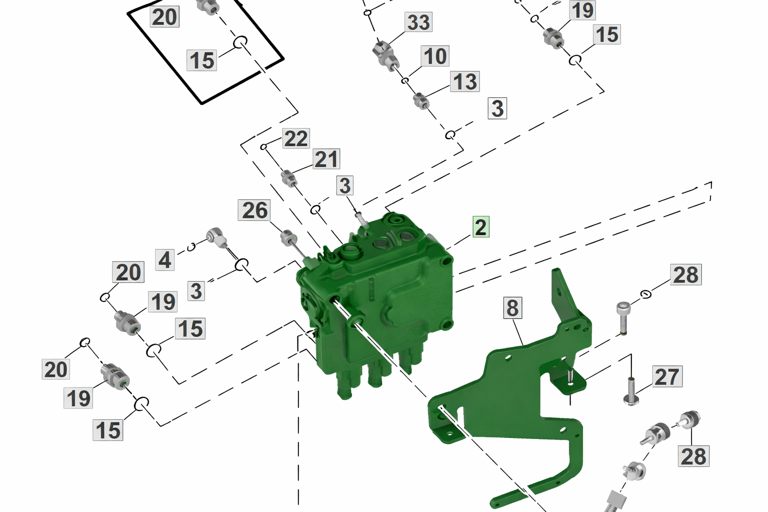 VÁLVULA DE CONTROLE PROPORCIONAL ELETRO-HIDRÁULICA | JOHN DEERE | AKK12505 - Image 2