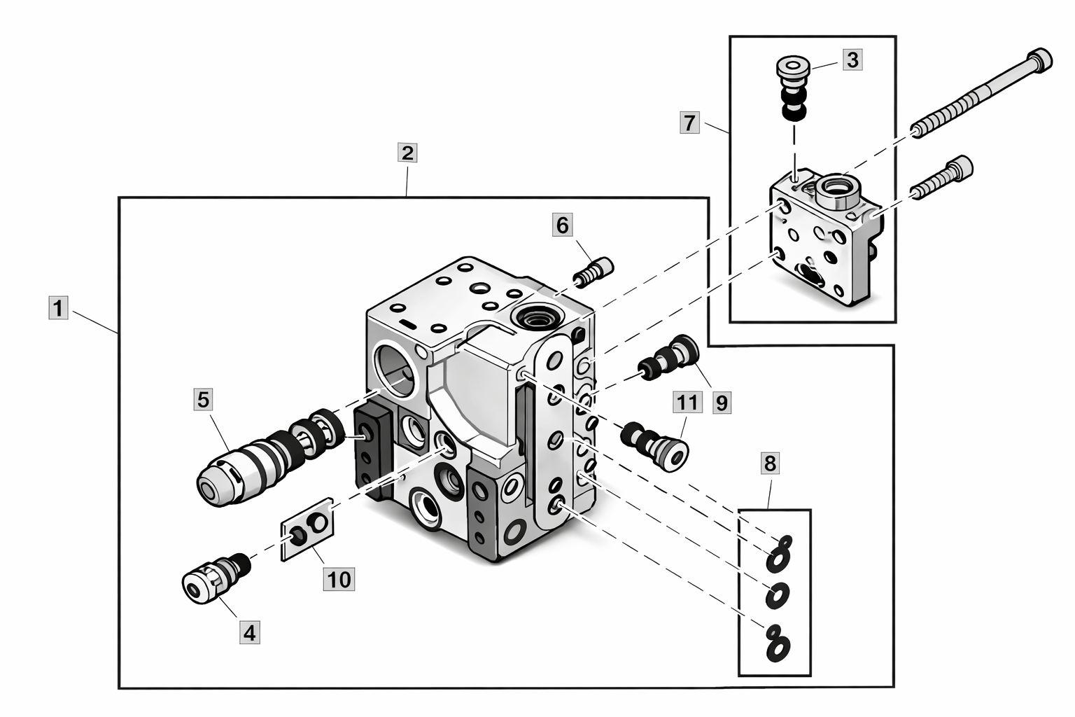 VÁLVULA DE CONTROLE DE FLUXO DE ÓLEO DO SISTEMA HIDRÁULICO | JOHN DEERE | AL233953 - Image 2