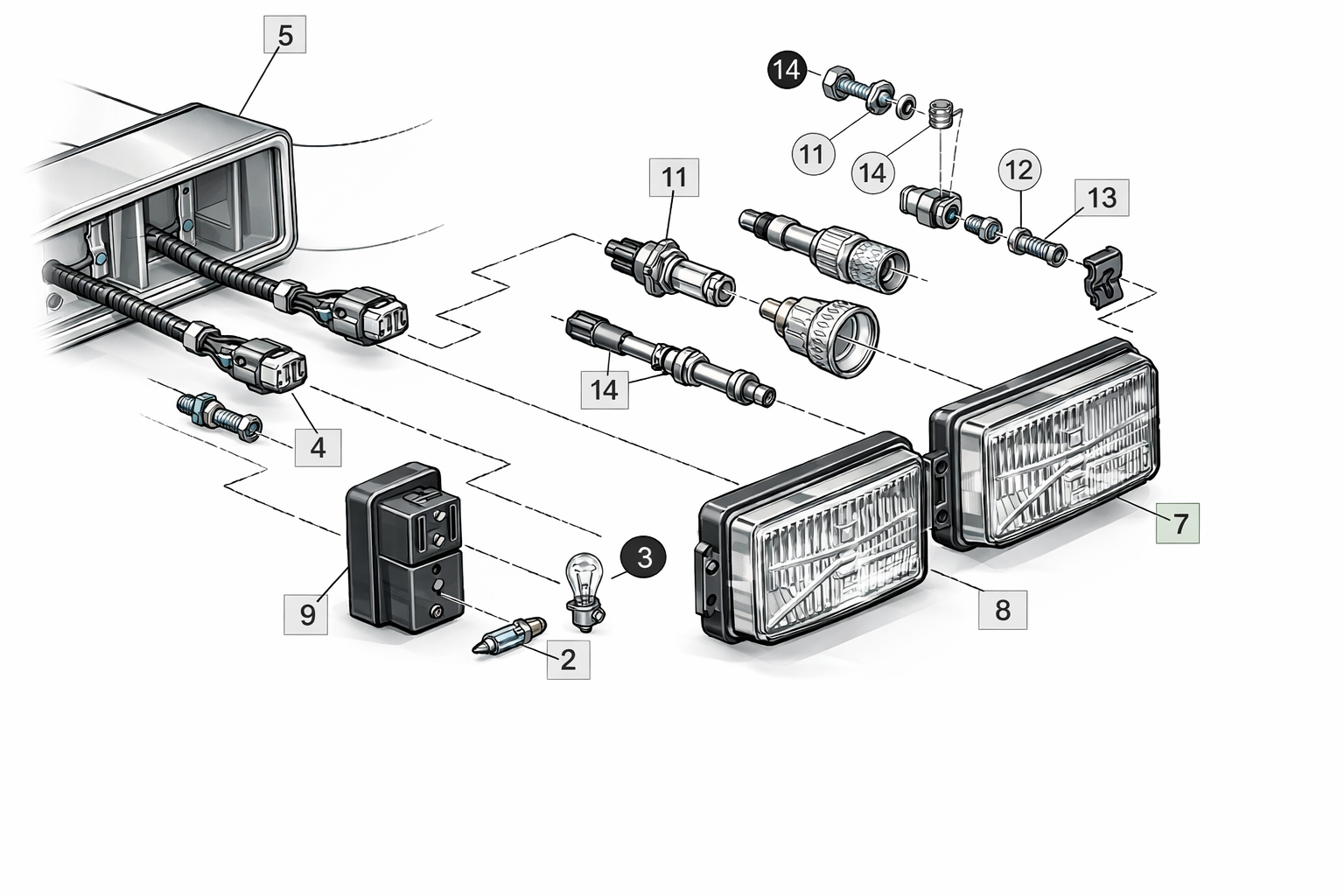 FAROL LETOR LÂMPADA | JOHN DEERE | DQ39084 - Image 2