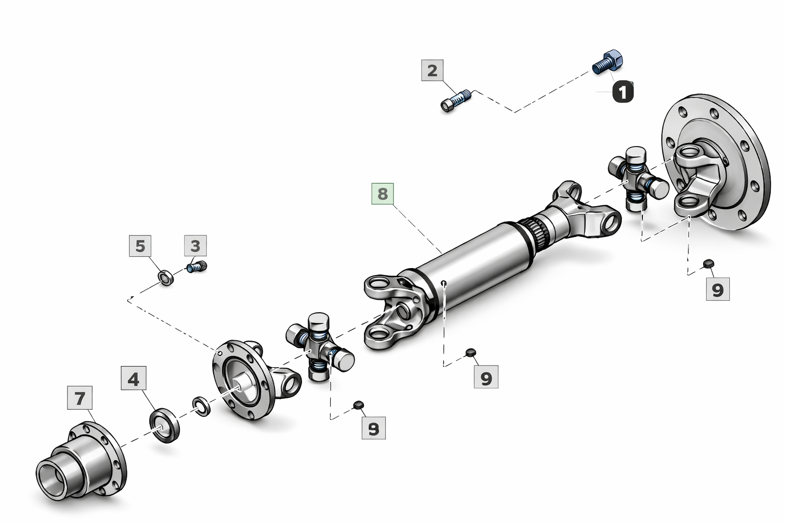 CONJUNTO BRAÇO CENTRAL | JOHN DEERE | AL201844 - Image 2
